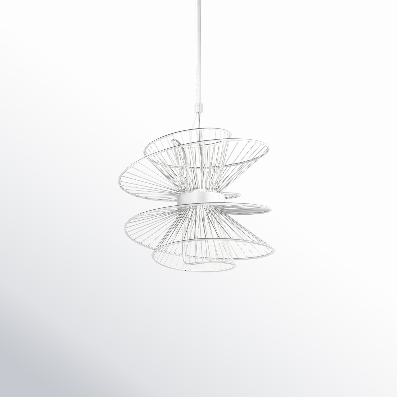 Kemi 2 Light LED Pendant, Black, 19.75" H x 20" W x 20" D