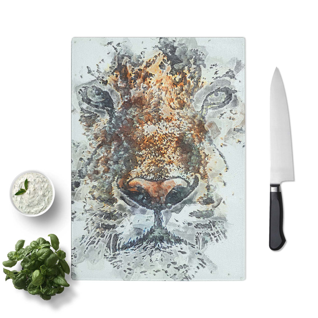 Tempered Glass Stare of the Tiger Chopping Board