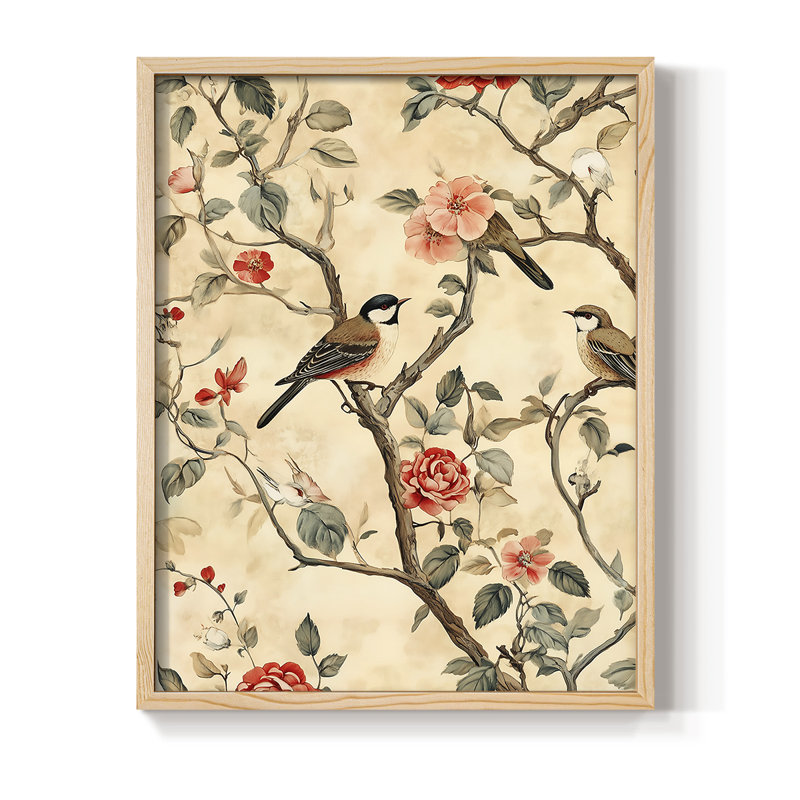 WM MORRIS Series LV Framed Print - Solid Wood, 21" H x 17" W