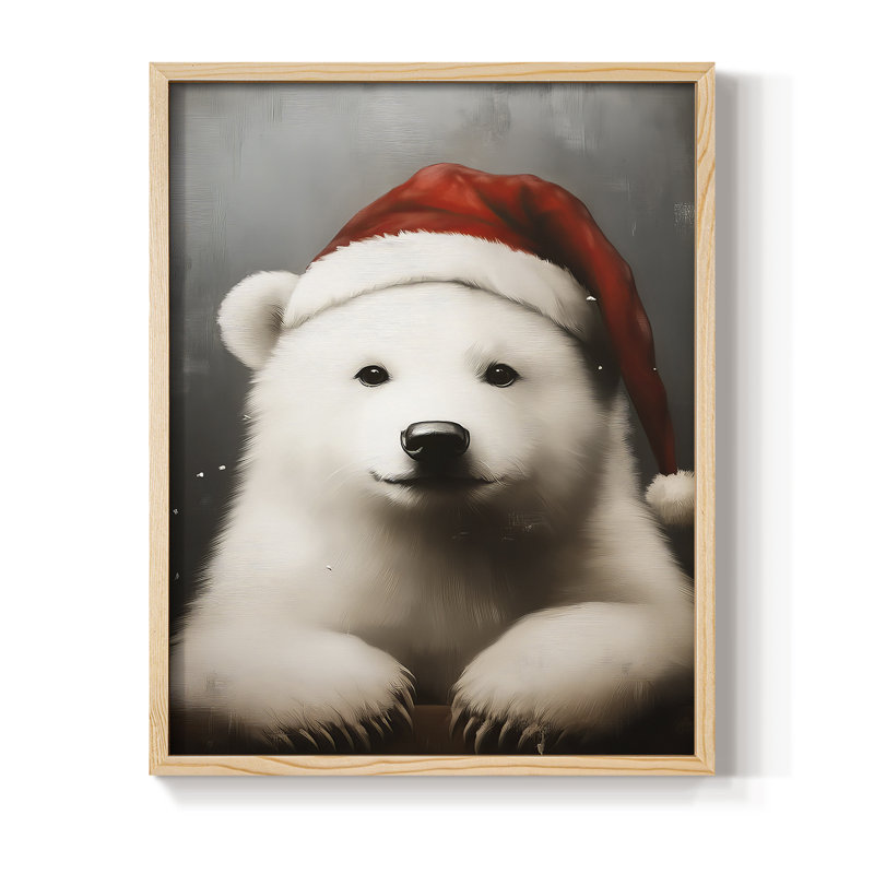 «Christmas Holiday Art», série 2-XC III, reproduction encadrée - bois massif, H 30 po x l 24 po, Naturel