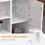Richards Kitchen Storage Trolley Unit Wood Top Shelves Cupboard Drawer Rail White