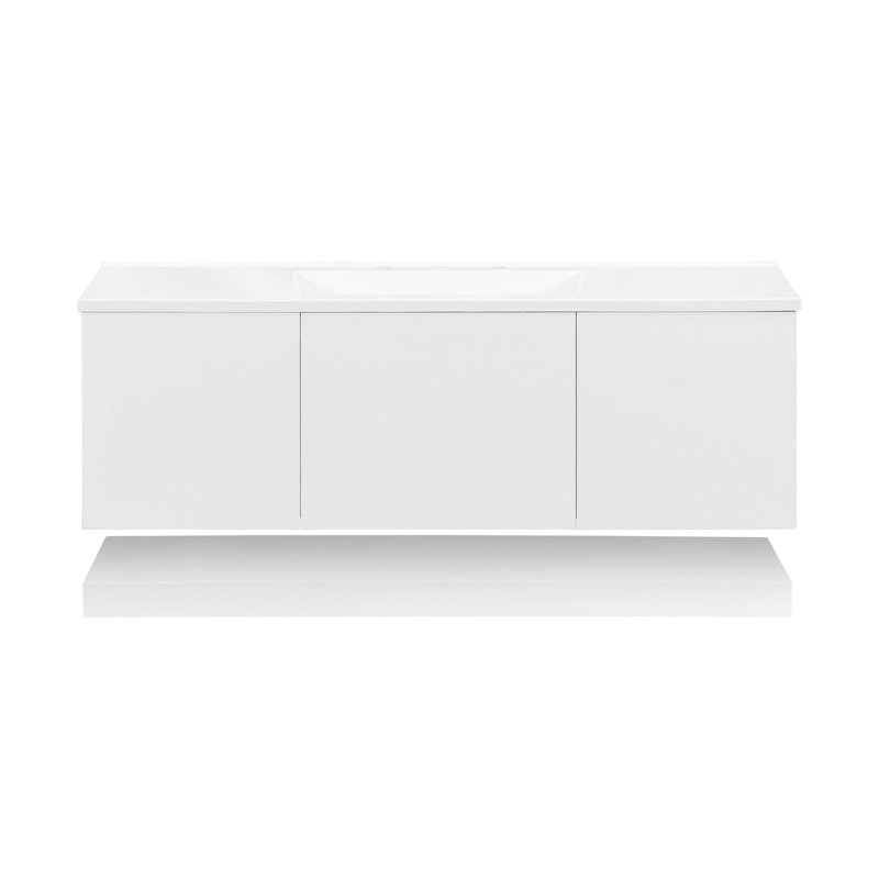 Meuble-lavabo mural de 122 cm avec lavabo