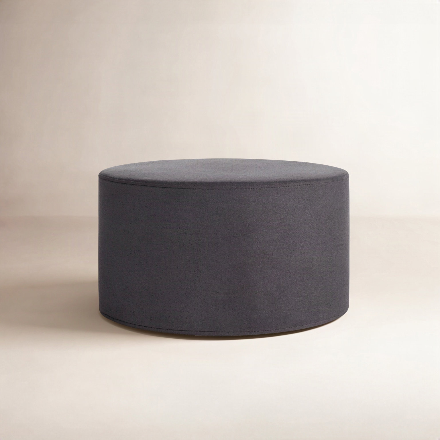 Bumper Upholstered Ottoman, Vesper Charcoal