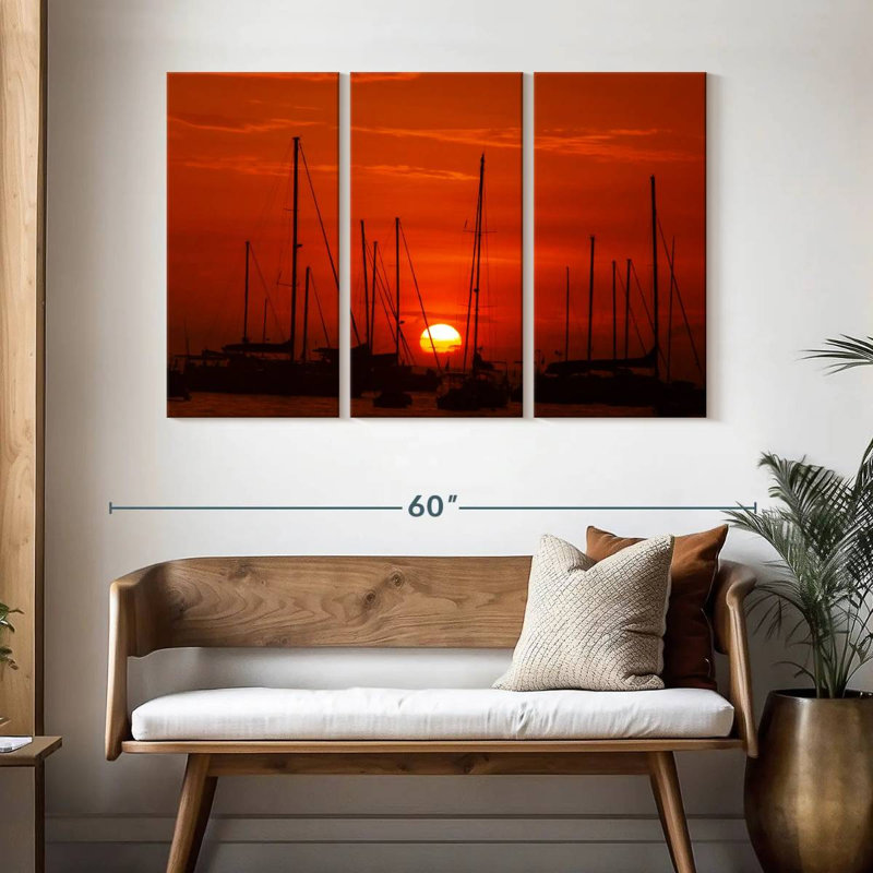 Mehar Saint Barthelemy Sailboats, 32" H x 50" W