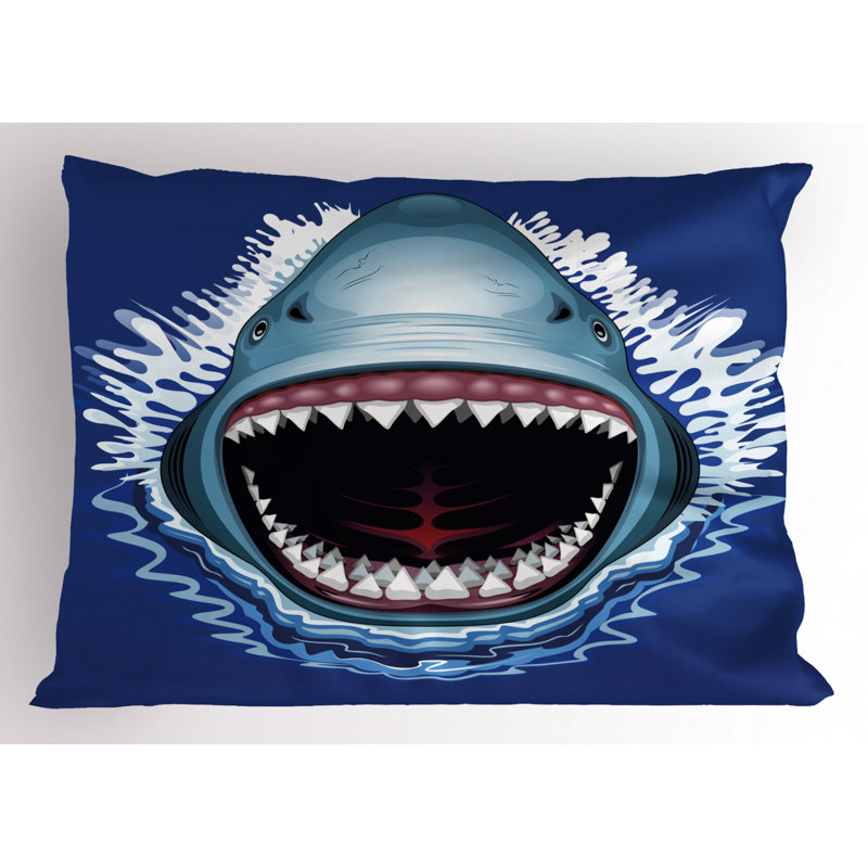 Shark Polyester Sham Set, Queen