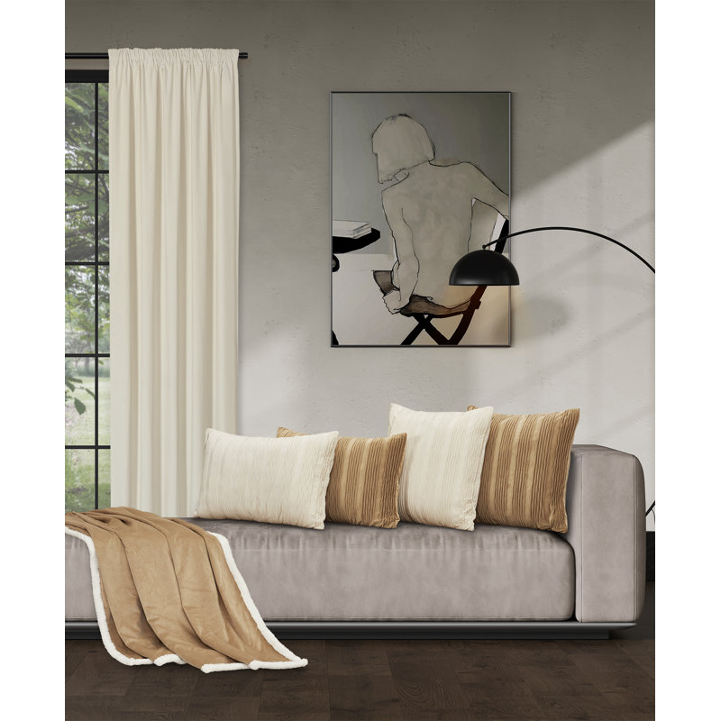 Townsend 84" Window Panel, Ivory, 55" W x 84" L