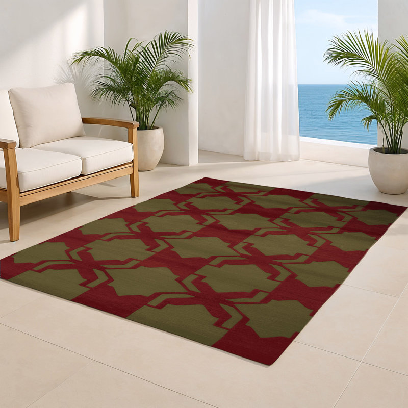Tapis rouge intérieur et extérieur Trellis, Rectangle 4pi x 6 pi