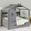 Lit double en bois de style moderne avec lit gigogne et tablette de rangement-2132813682-2132813685