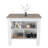 Kitchen Island, Kitchen Table 35" H, Three Open Storage Shelves, Four Legs-1949709412