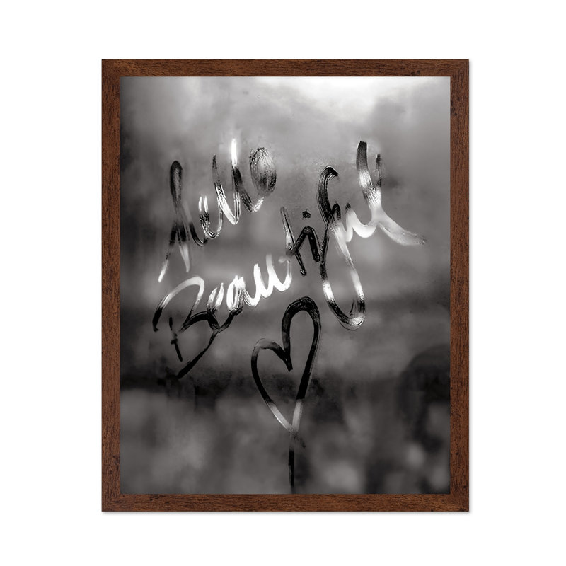 Hello Beautiful No2, Poster, 16"H x 20"W, Brown Framed