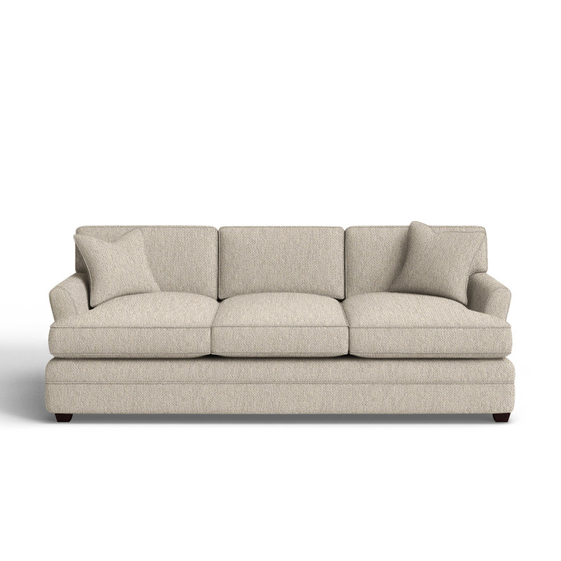 Canapé-lit à accoudoirs évasés de 91 po avec coussins réversibles Harriss, Tissu performance perle Vault