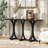 U-Style 59.8'' Wooden Console Table With Oak Veneer Top-1305980174
