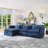 Millan 112" L Shaped Modular Sectional Sofa with Ottoman & Memory Foam-1468385783