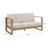 Cove 63" Eucalyptus Wood Patio Loveseat