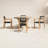 Morones Round Reclaimed Teak 4 Person Indoor Outdoor Dining Set