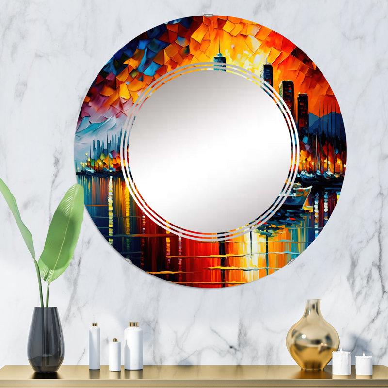 Miroir mural urbain «O Allen Colorful City In Vancouver I», 32 po x 32 po
