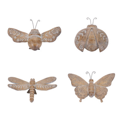 Floral Etched Insect Shelf Sitter