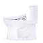 TOTO Ultramax WASHLET+ S5 One-Piece Elongated 1.28 GPF Universal Height Toilet with CEFIONTECT, Cotton White - MW6083446CEFG#01