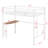 Twin Metal Loft Bed With Desk, Ladder And Guardrails-101953816