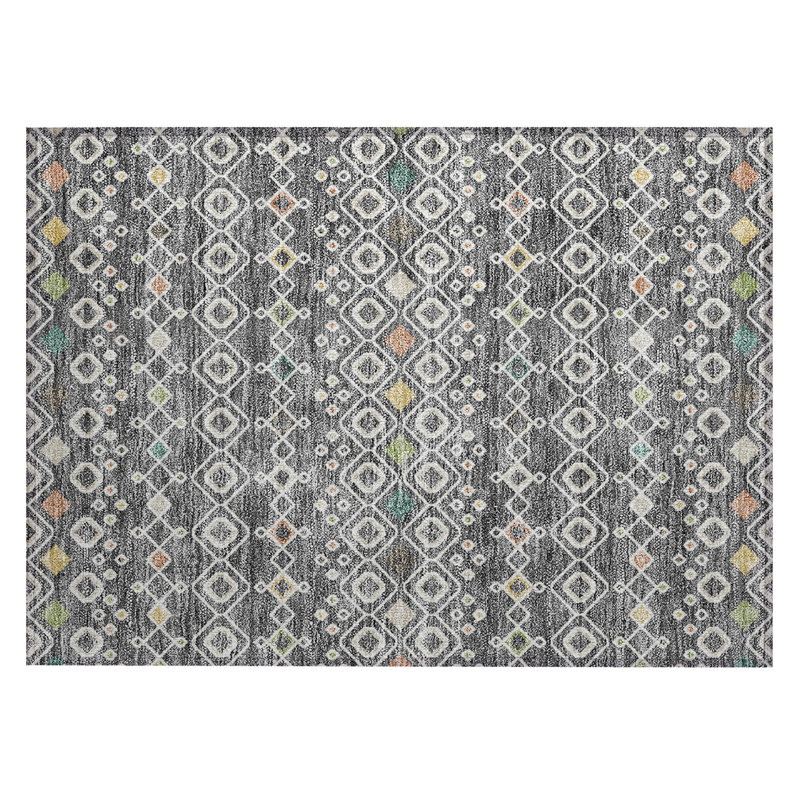 Aleighna Area Rug with Non-Slip Backing, Rectangle 1'8" x 2'6"