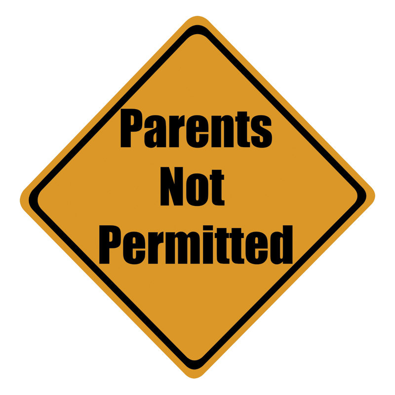 Décalcomanie murale non autorisée pour parents, H 48 po x l 48 po