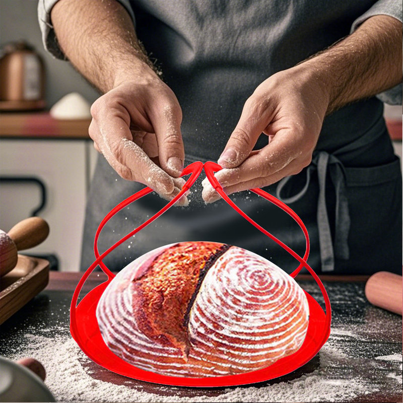 Rouleau à pain en silicone pour four rond antiadhésif, Rouge