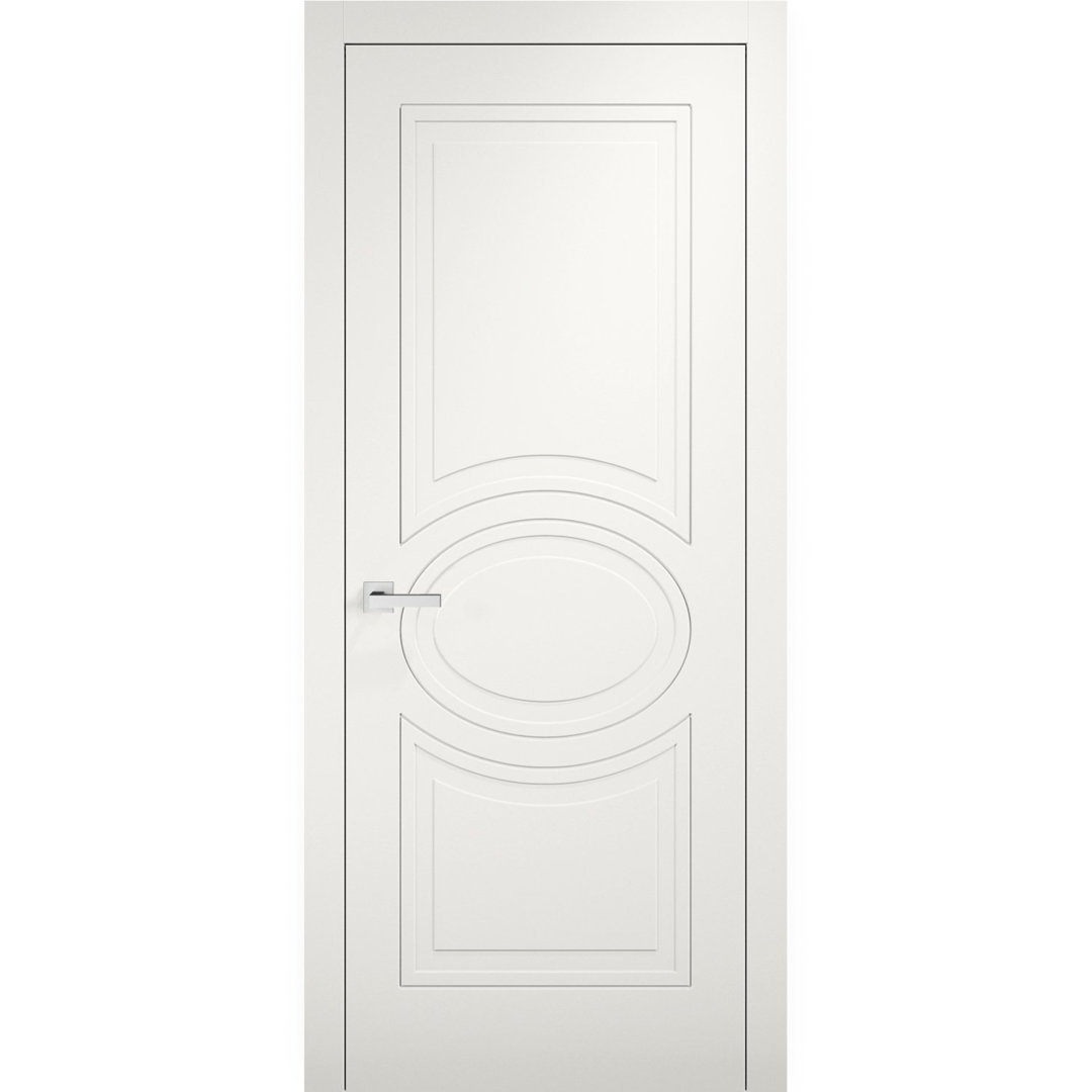 Mela Paneled Manufactured Wood Solid Standard White Door VDomDoors