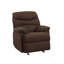 Fauteuil inclinable et oscillant en microfibre chocolat