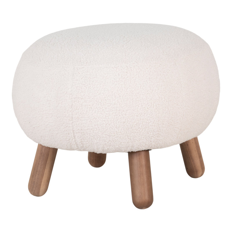 Valparaiso Round Solid Colour Footstool Ottoman