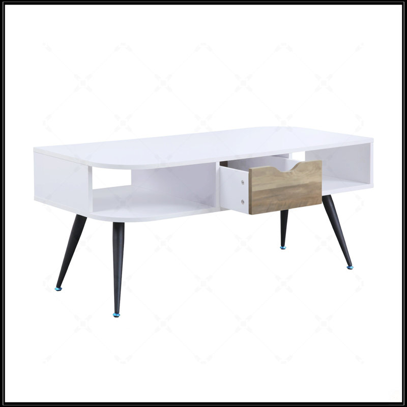Table basse rectangulaire avec 1 tiroir de rangement