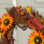 45Cm Hanging Artificial Sunflower Whirl Autumn Wreath