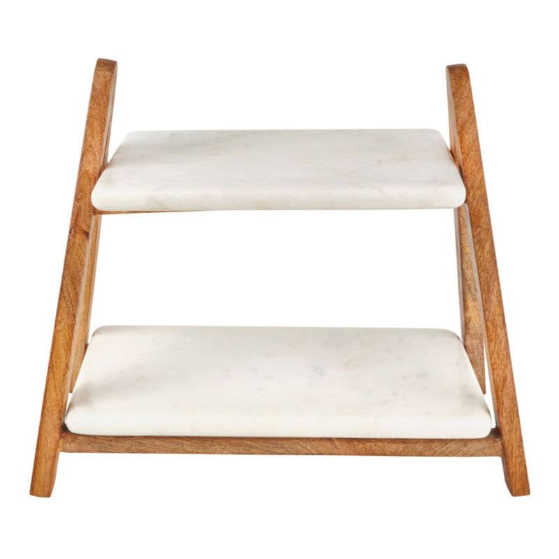 Plateau de service à 2 niveaux Gourmet Basics par Mikasa Luxor
