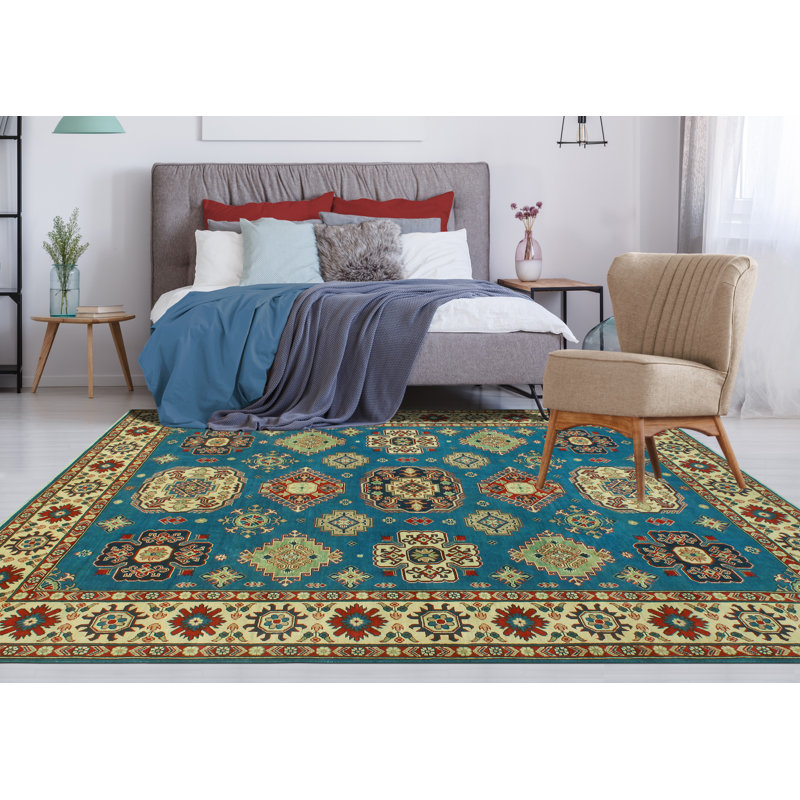 Cekaj One-of-a-Kind 8'4" X 11'9" 2022 Wool Area Rug Blue