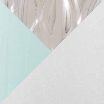 Lampe de table contemporaine en céramique 22 "avec corps en céramique bleu et argent Tiffany et abat-jour blanc Penelope