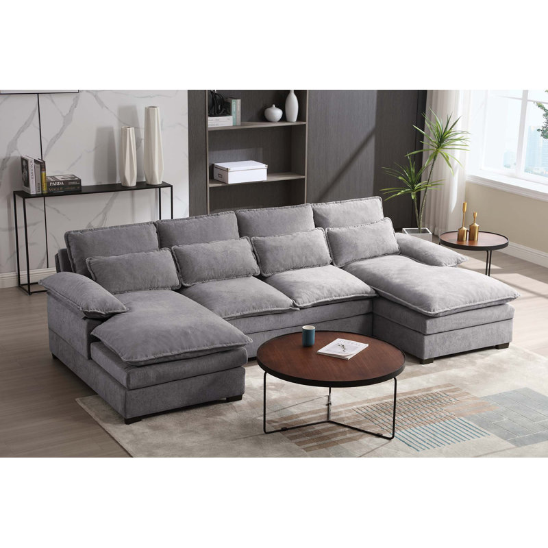 Canapé modulaire 3 pièces Tamaryn, Polyester gris