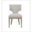 Chaise d'appoint en lin et champagne