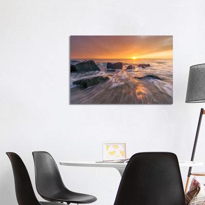 Sunset At The Coast In Denmark by Daniel Gastager - Gallery-Wrapped Canvas Giclée on Canvas