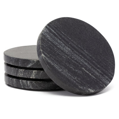 Marble Round 4 Piece Coaster Set
