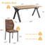 Ensemble de table de salle à manger Farmhouse pour 4 à 6 personnes, ensemble de table de cuisine en bois de style rustique-112246351-112246350