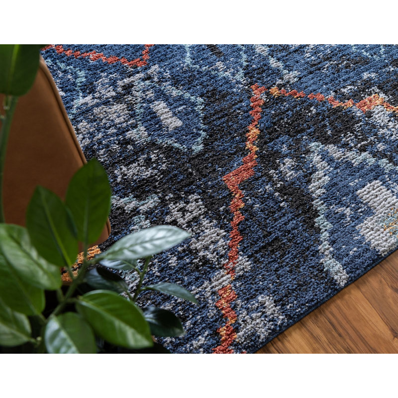 Victorville Abstract Indoor Rug, Rectangle 4' x 6'
