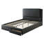 Ensemble de lit 1 pièce noir luxueux avec grand lit et tiroirs de rangement FB Modern-93024678