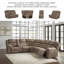 Canapé modulaire en cuir 4 pièces Jaydene-90630283