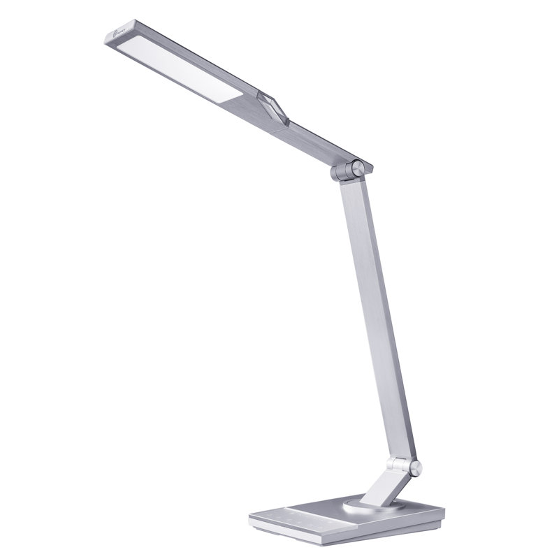 Lampe de bureau 17,2 po argent USB