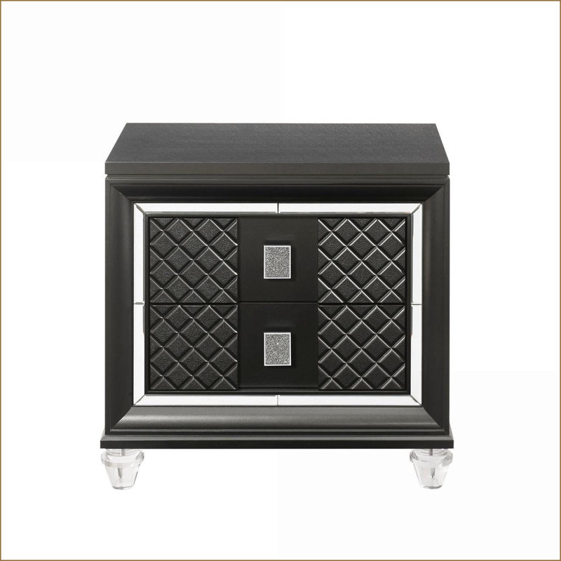 Table de chevet 2 tiroirs Modern Glam