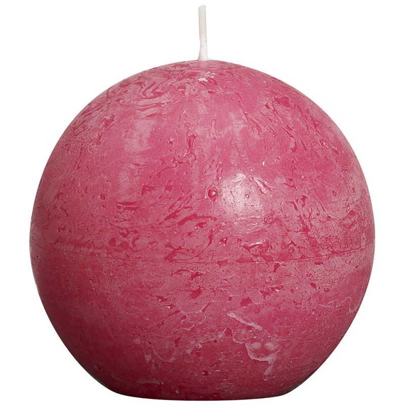 Bolsius Bolsius Rustic Ball Candle 80 mm, Fuchsia