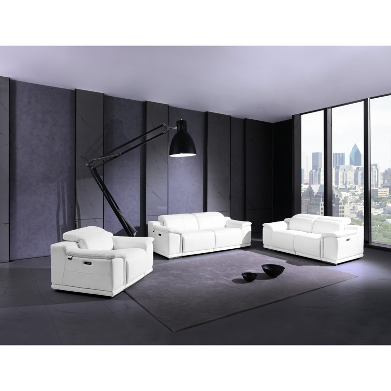 Cuir de grain supérieur inclinable avec blocs de coin renforcés en mousse et blanc inclinables