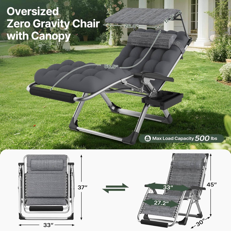 Fauteuil Zero Gravity, Grey, 2