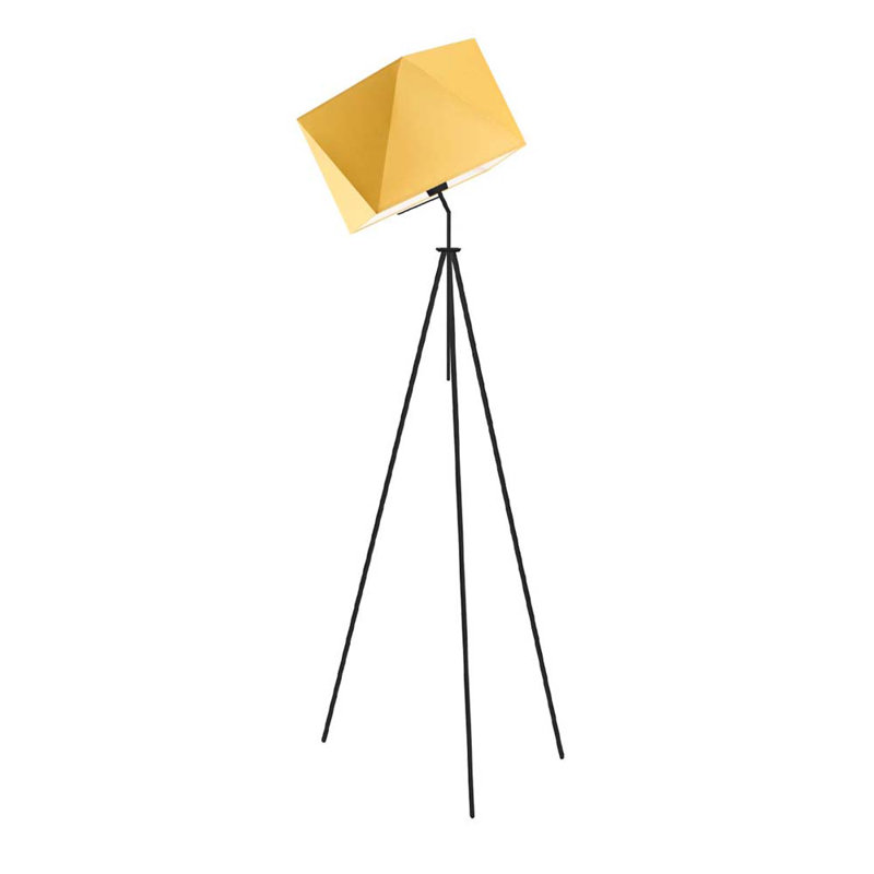 Ayaniah 142 H cm Tripod Floor Lamp, Mustard, Black