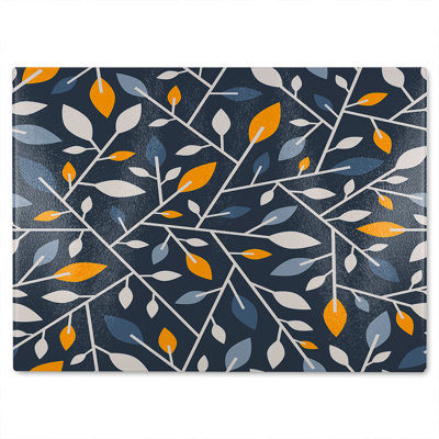 Geometric Abstract Glass Chopping Board