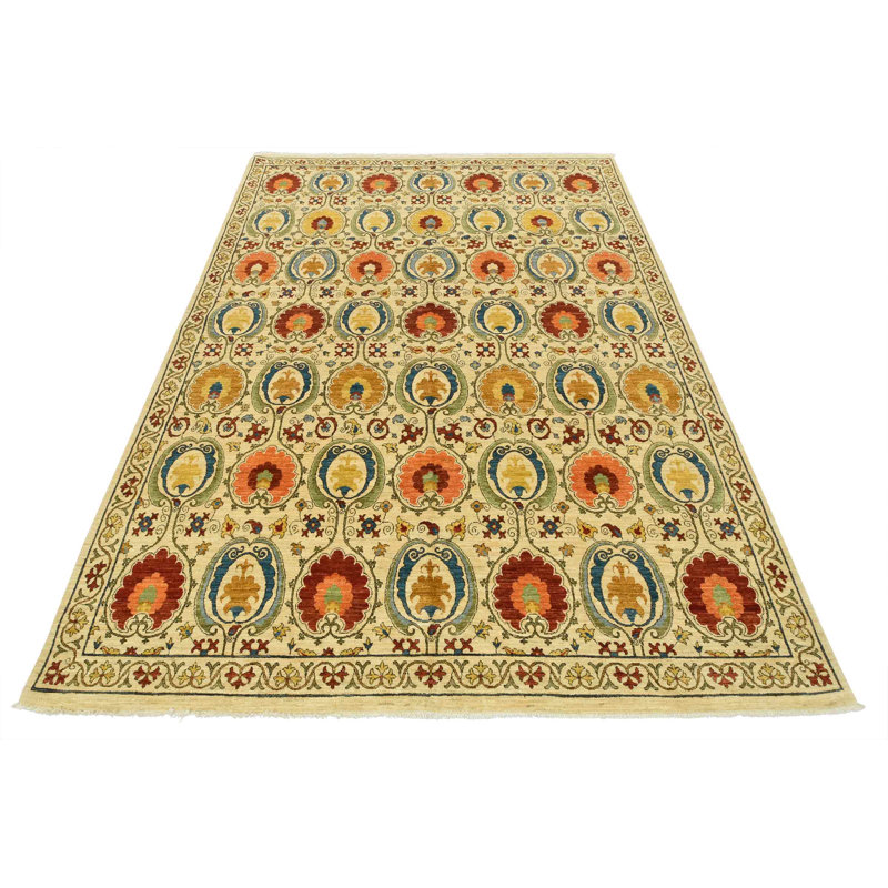 Felike One-of-a-Kind 9' X 12'2'' New Age Wool Area Rug Beige